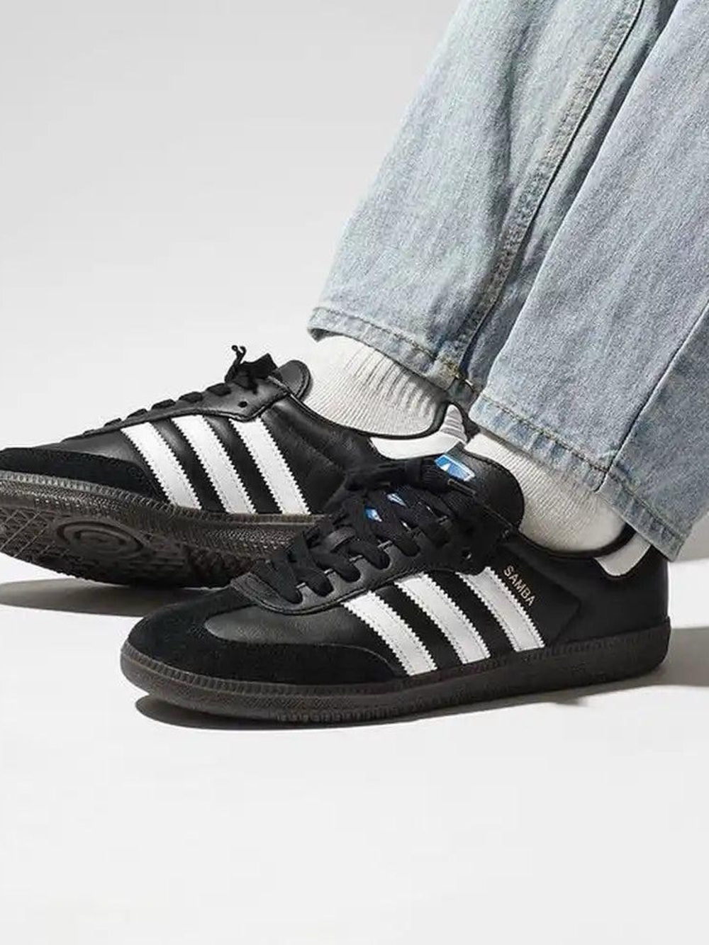 Adidas Originals Samba OG Sneakers Men's 5 Women's 7 Core Black White Gum